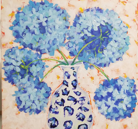 Abstract flower 36x36 acrylic gallery wrapped canvas